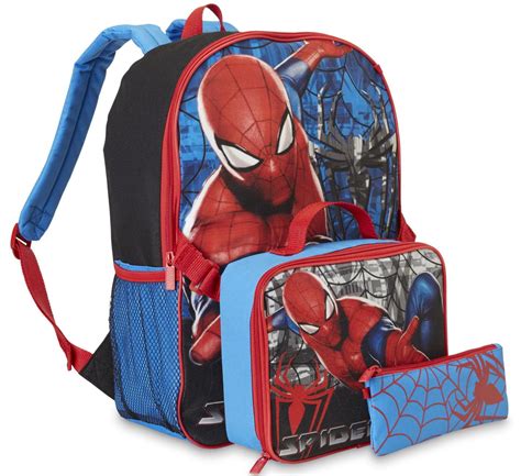 spider-man backpack with lunch box